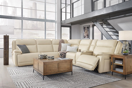 Double Deal 6-Piece Leather Power Reclining Sectional with Console - alternate view