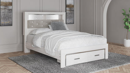 Ashley Altyra Queen Upholstered Bookcase Bed with Storage
