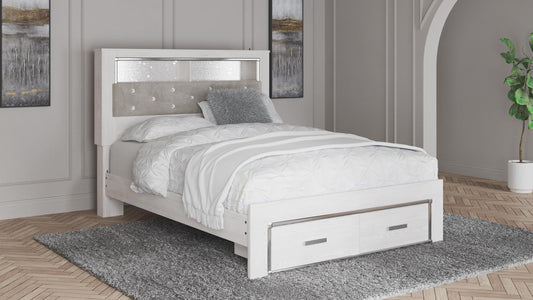 Ashley Altyra Queen Upholstered Bookcase Bed with Storage - alternate view