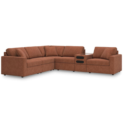 Modmax 6-Piece Sectional with Audio Console Spice