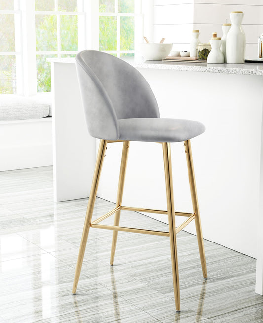 Cozy Barstool Gray & Gold - alternate view