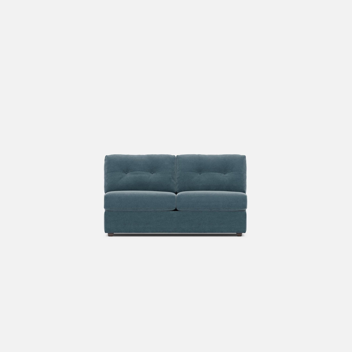 Modular One Armless Full Memory Foam Sleeper Sofa Teal