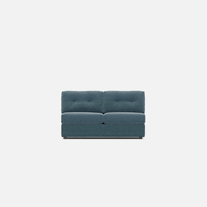 Modular One Armless Full Memory Foam Sleeper Sofa Teal