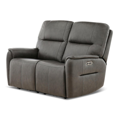 Flexsteel Walker Leather Power Reclining Loveseat