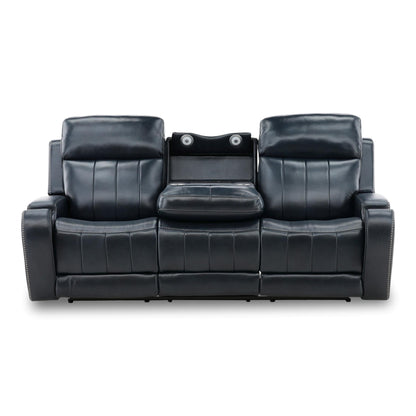 Hampton Leather Home Theater Sofa