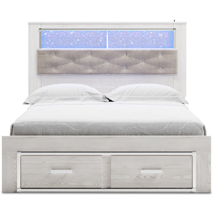 Ashley Altyra King Upholstered Bookcase Bed with Storage