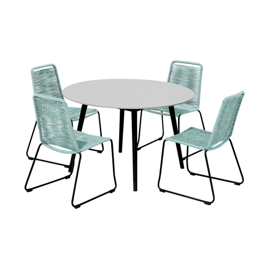 Sydney and Shasta 5-Piece Patio Outdoor Dining Set Wasabi