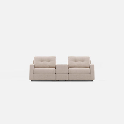 Modular One 3-Piece Console Loveseat Stone