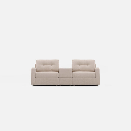 Modular One 3-Piece Console Loveseat Stone