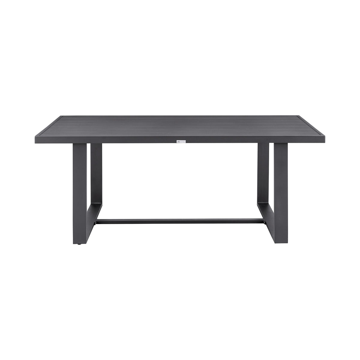 Argiope Outdoor Patio 5-Piece Dining Table Set in Aluminum with Gray Cushions