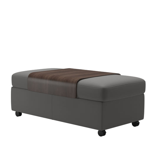 Stressless Sapphire Double Ottoman with Table - alternate view