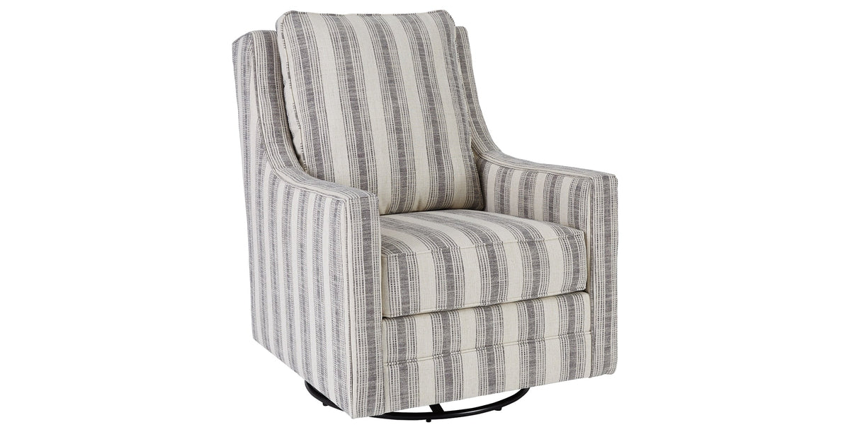 Kambria Swivel Glider Accent Chair Ivory