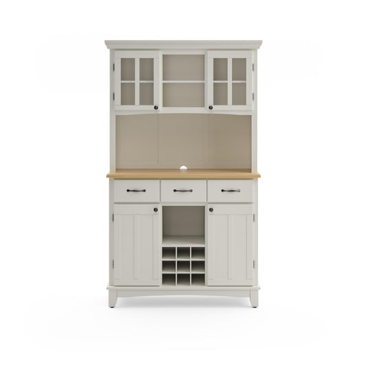 Hampton Buffet with Hutch White Brown