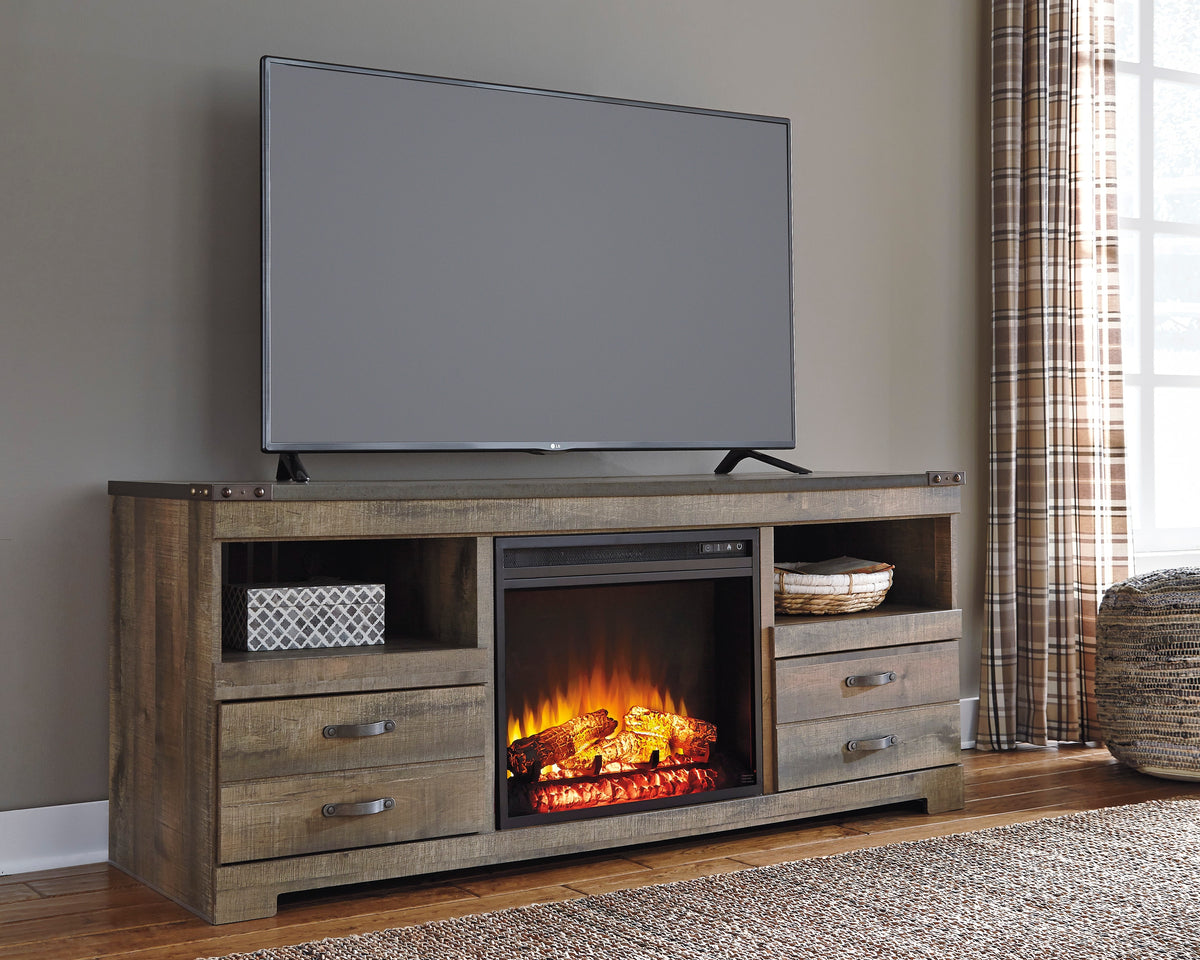 Trinell 63" TV Stand with Fireplace Option