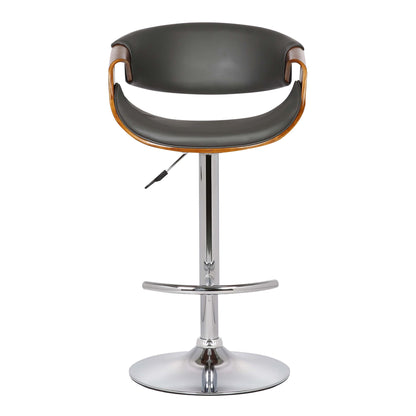 Butterfly Adjustable Height Swivel Bar Stool Gray