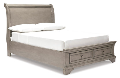 Lettner California King Sleigh Bed with 2 Storage Drawers