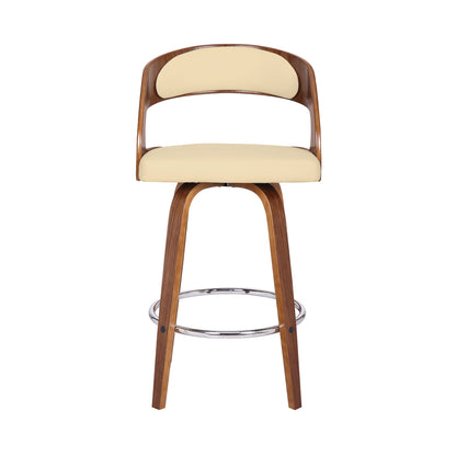 Shelly 26" Counter Height Swivel Bar Stool Cream