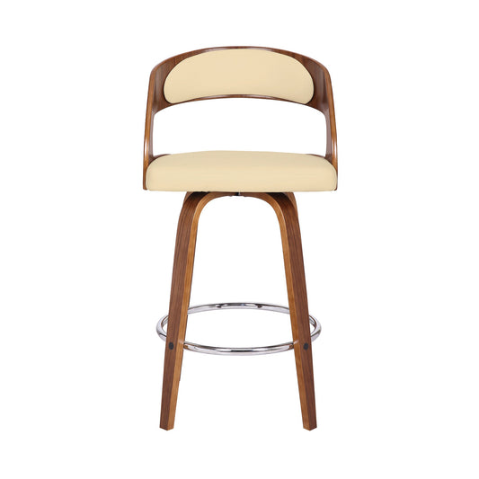 Shelly 26" Counter Height Swivel Bar Stool Cream