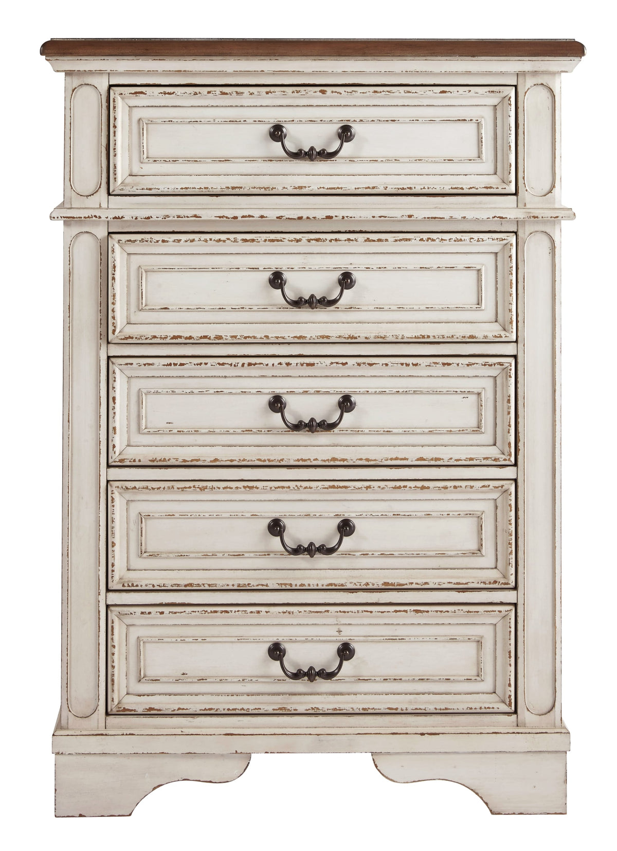 Realyn Chest of Drawers Chipped White