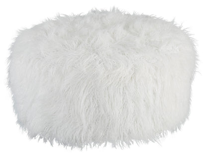 Galice Oversized Accent Ottoman White
