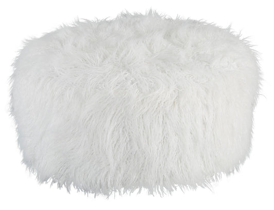 Galice Oversized Accent Ottoman White