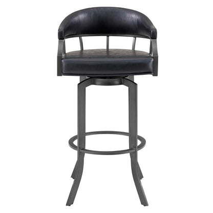 Pharaoh Swivel 26" Bar Stool Mineral Black