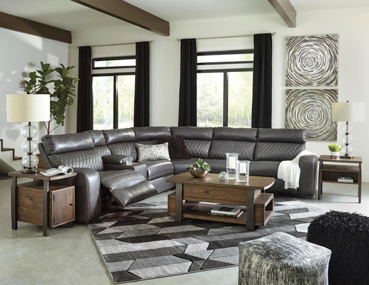 Samperstone 6-Piece Power Reclining Modular Sectional - alternate view