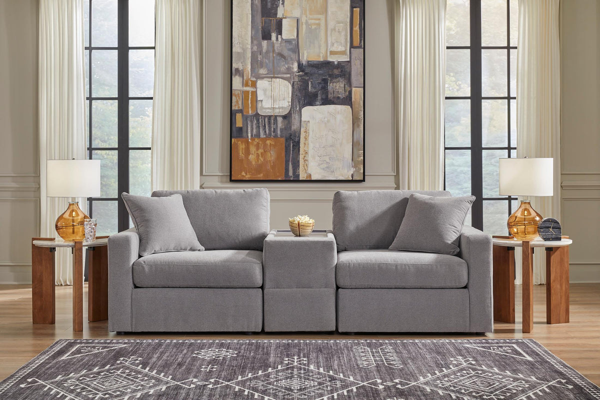 Modmax 3-Piece Loveseat with Console Granite