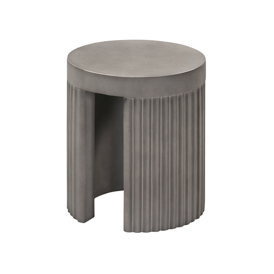 Wave Round Indoor/Outdoor End Table Stool - alternate view