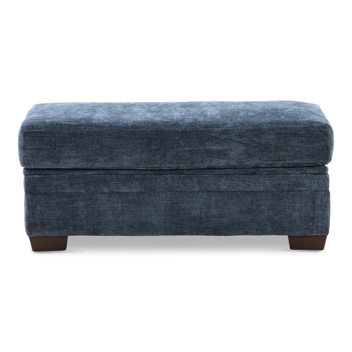 Bronte Storage Ottoman Chevron Marine