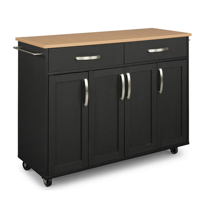 Storage Plus Kitchen Cart Black