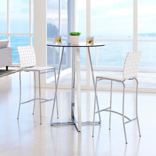 Criss Cross Barstool (Set of 2) White - alternate view