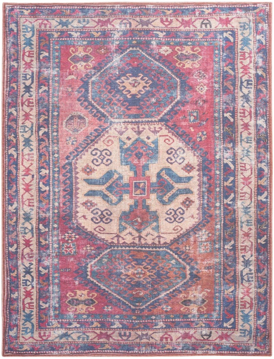 NC1 7'10" x 9'10" Washable Rug Red