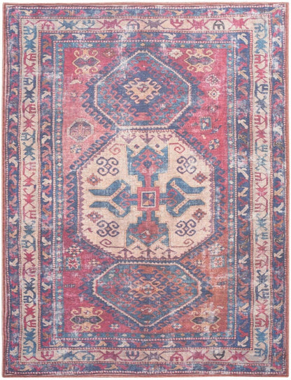 NC1 7'10" x 9'10" Washable Rug Red