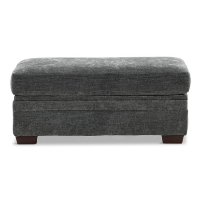 Bronte Storage Ottoman Chevron Storm