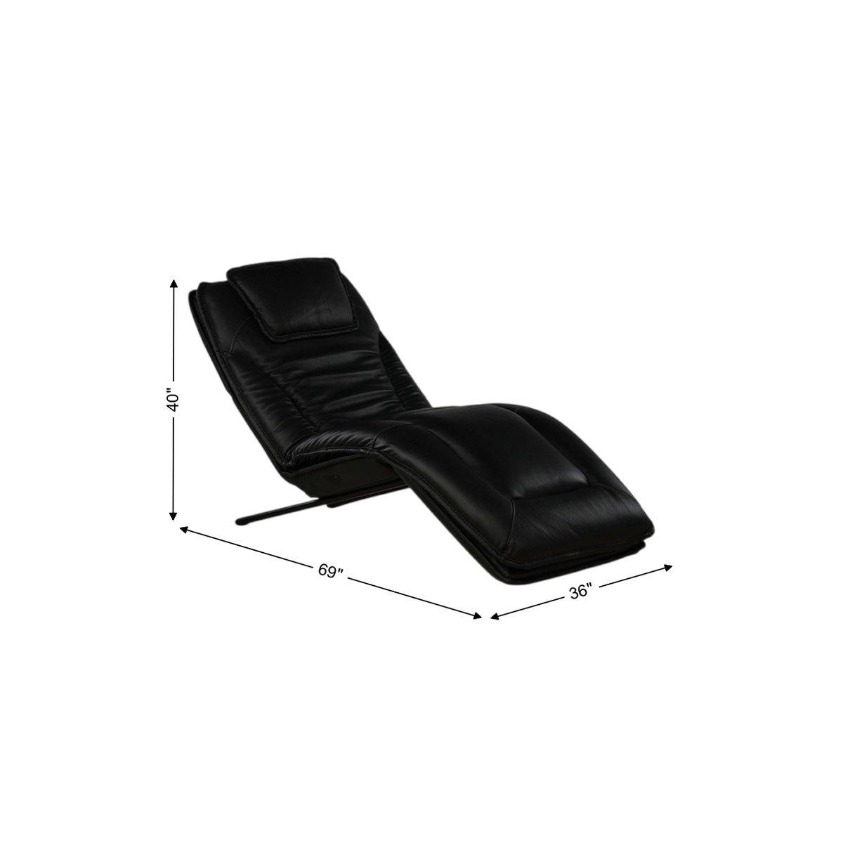 Infinity Lounger Leather Power Reclining Chaise with Audio