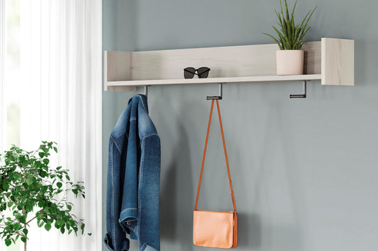 Socalle Wall Mounted Coat Rack with Shelf and 3 Hooks - alternate view