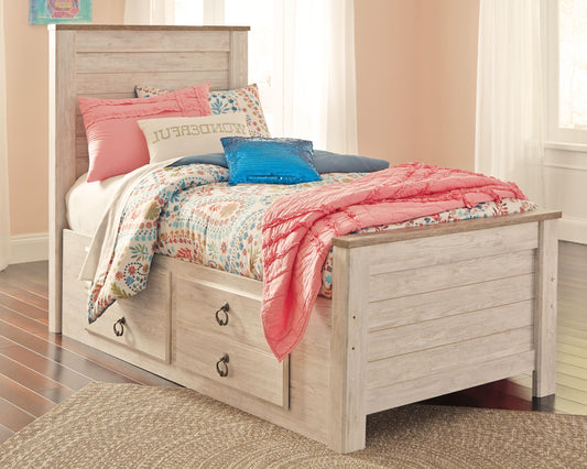 Willowton Panel Bed with 2 Storage Drawers - alternate view