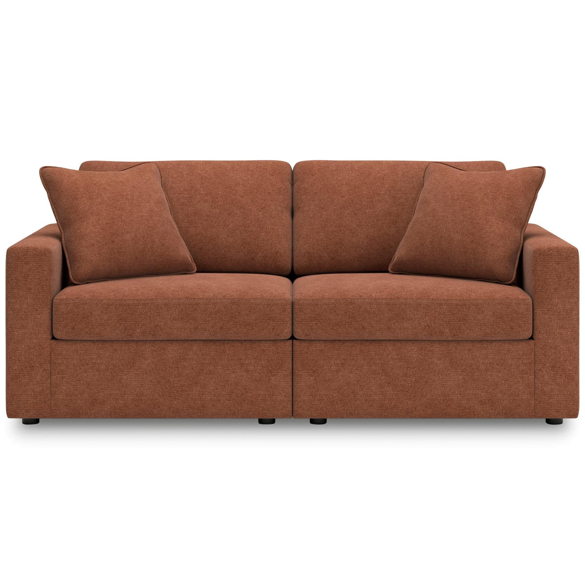 Ashley Modmax 2-Piece Modular Next-Gen Nuvella™ Performance Fabric Loveseat Spice
