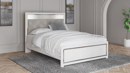 Altyra King Panel Bed with Upholstered Headboard - alternate view