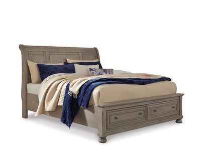 Lettner Queen Sleigh Bed with 2 Storage Drawers