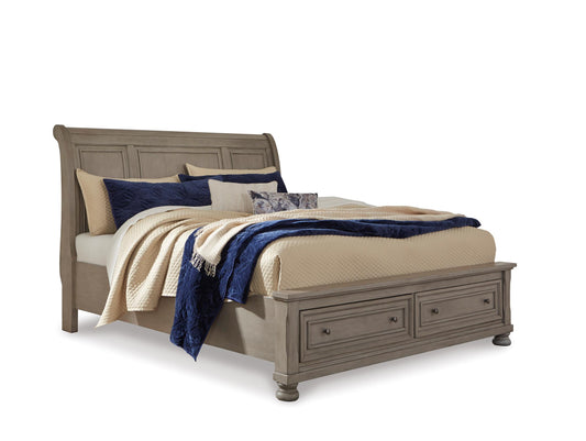 Lettner Queen Sleigh Bed with 2 Storage Drawers