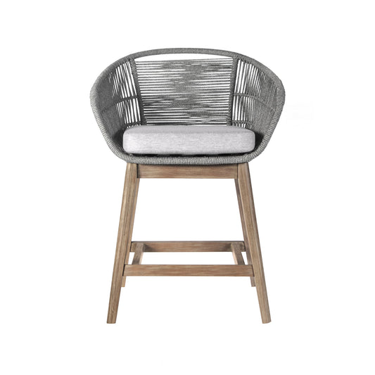 Tutti Frutti Indoor/Outdoor Bar Height Bar Stool Aged Teak