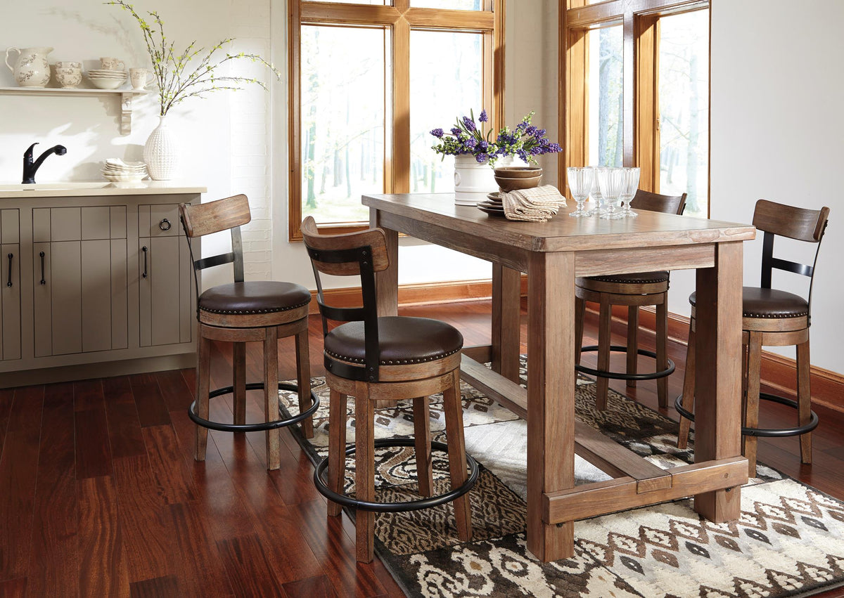 Pinnadel Counter Height Bar Stool (Set of 2)