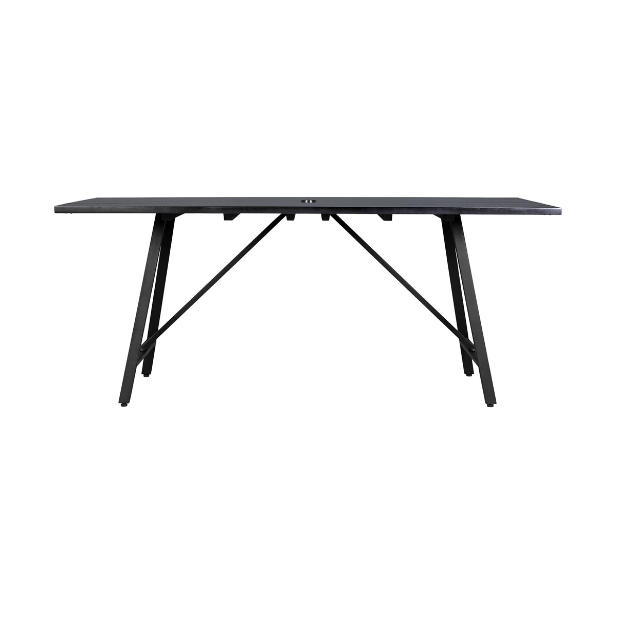 Koala and Clip 5 Piece Dining Set in Dark Eucalyptus Wood and Metal with Black Rope