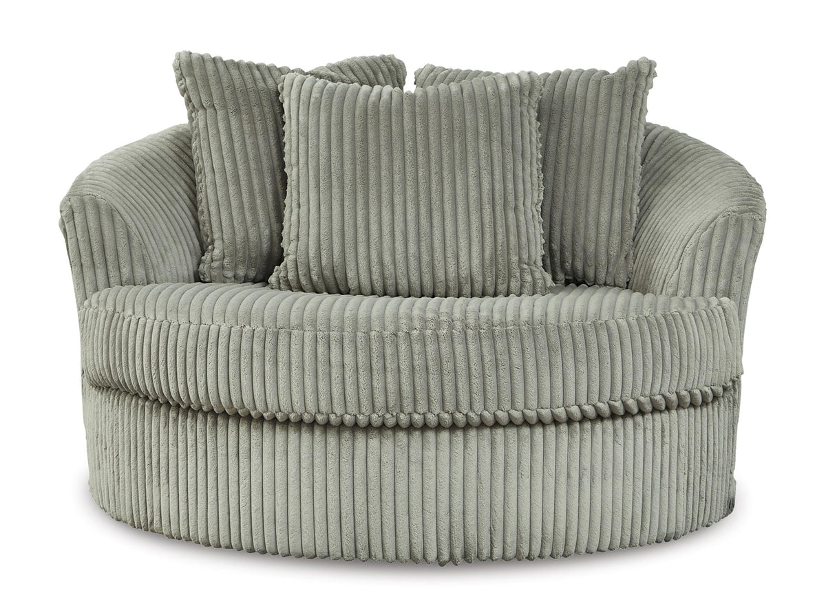Lindyn Oversized Swivel Accent Chair Fog