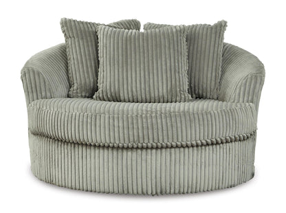 Lindyn Oversized Swivel Accent Chair Fog