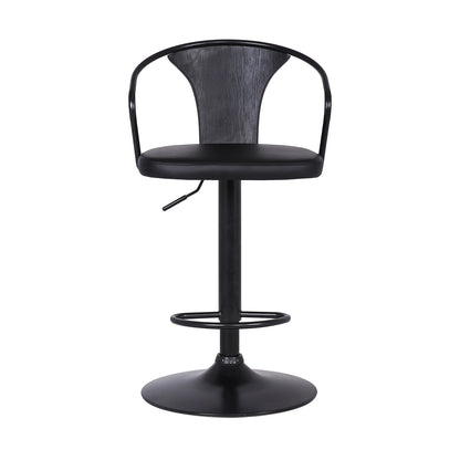 Eagle Adjustable Height Swivel Bar Stool Black