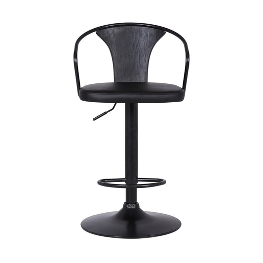 Eagle Adjustable Height Swivel Bar Stool Black