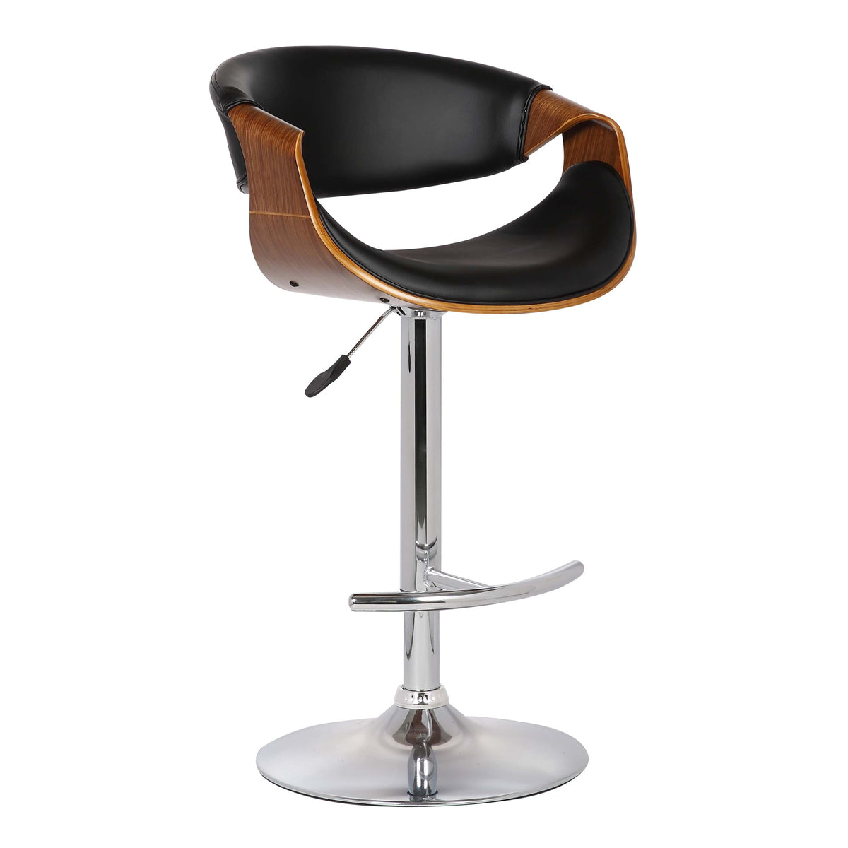 Butterfly Adjustable Height Swivel Bar Stool Black